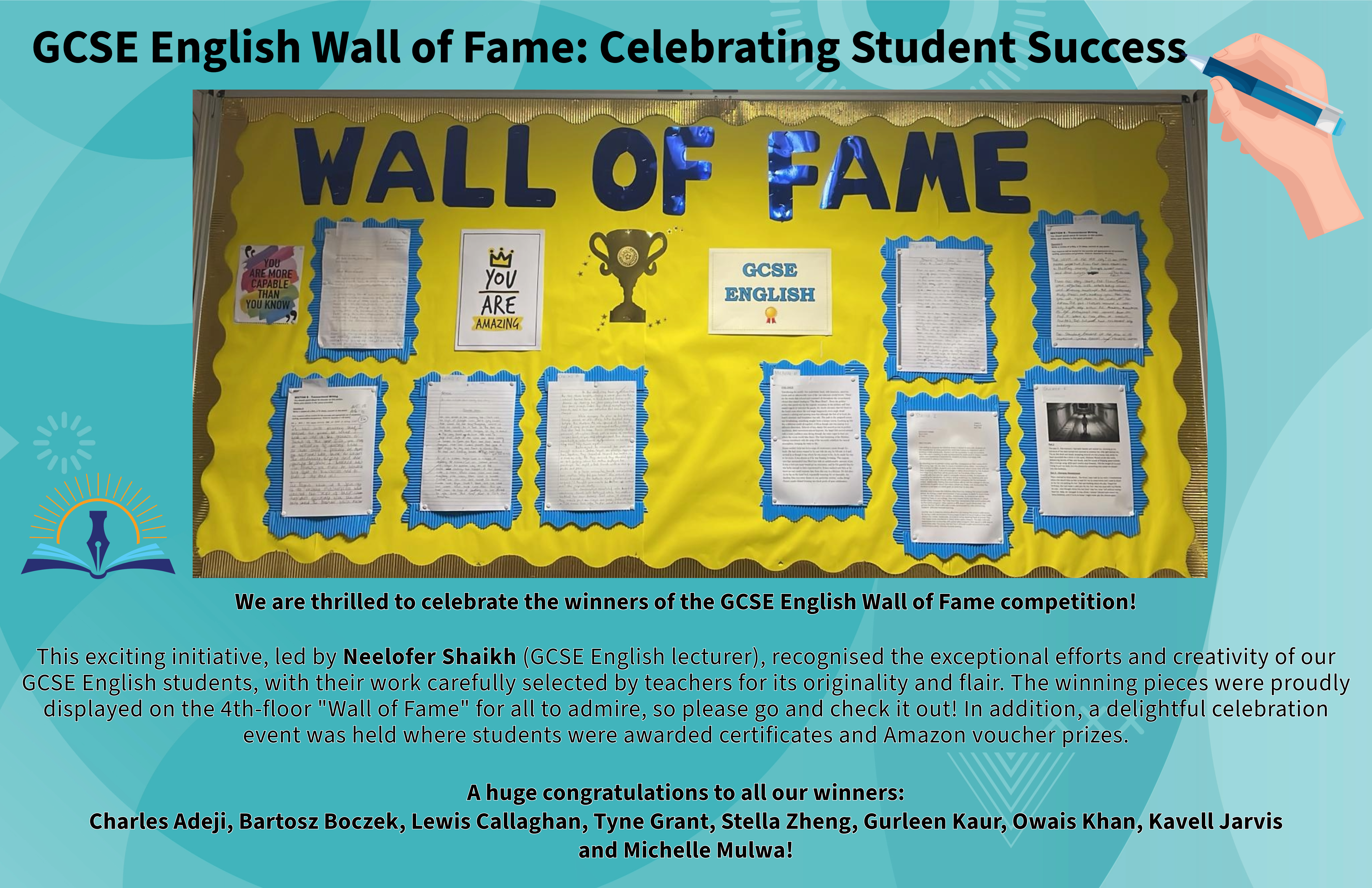 GCSE English – Wall of Fame