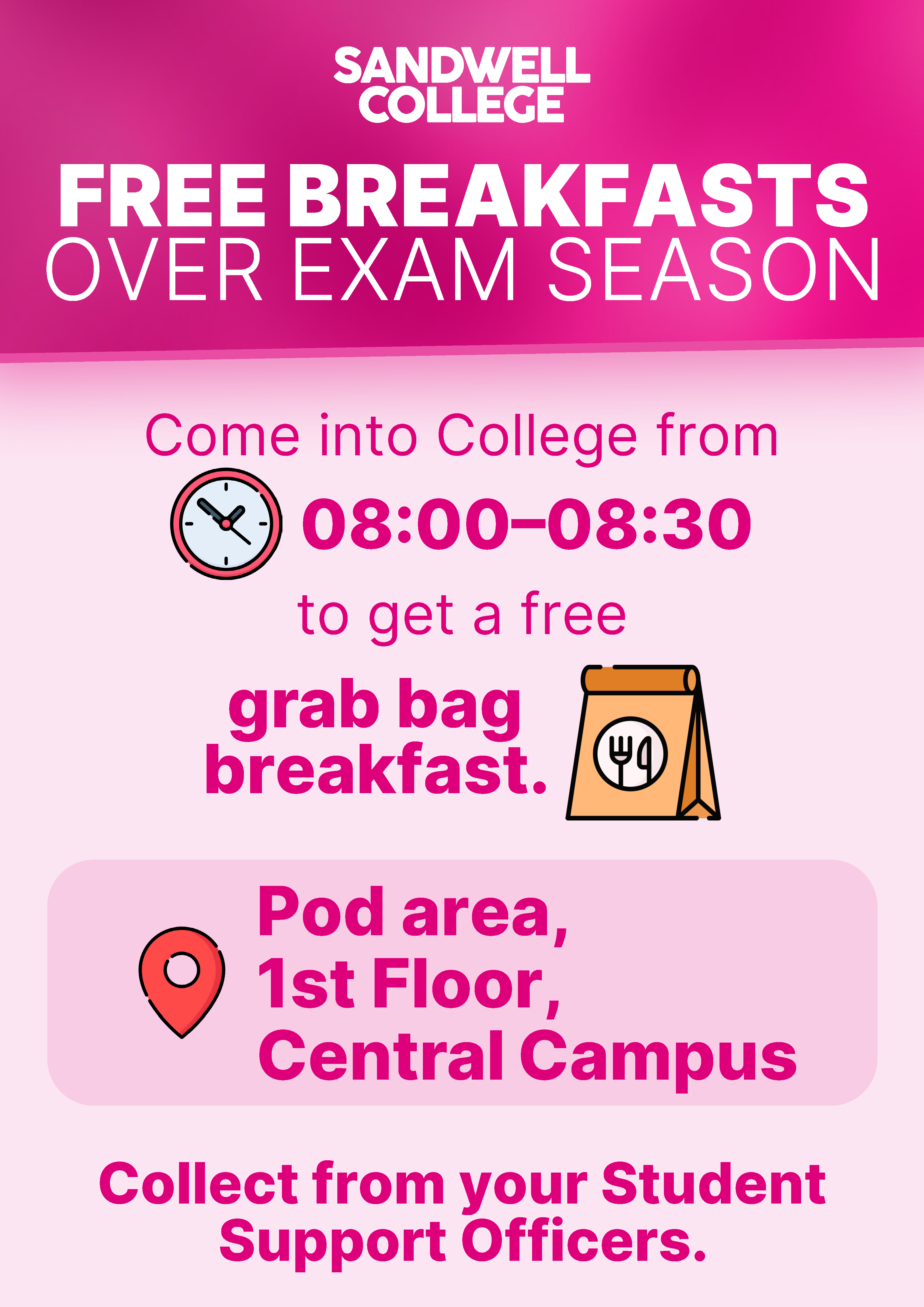 Free Exam Breakfasts over Exam Season