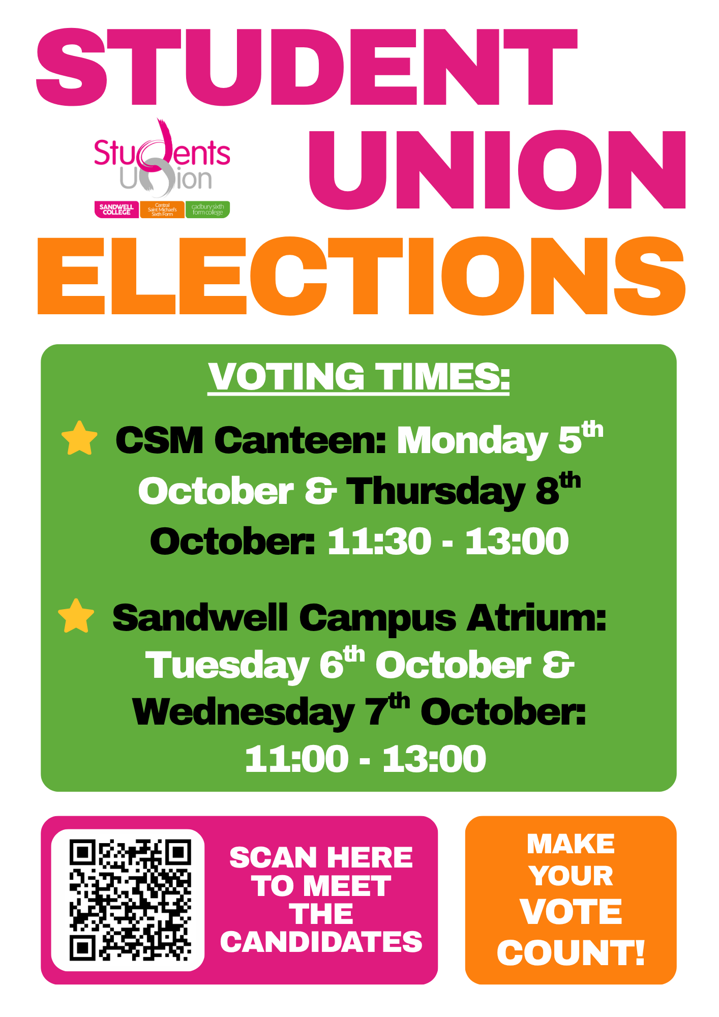 SU Elections Voting Times